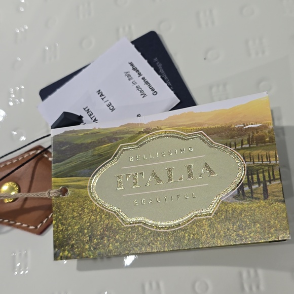 NWT ✅ ARCADIA Top Handles Patent Leather Dome Satchel BLUE / TAN +Dust Bag & COA - Picture 6 of 13